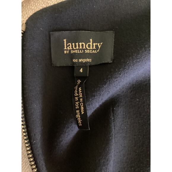 Laundry  Black Dress  Size 4  Sleeveless with Copper Detail Knee Length EUC - Picture 7 of 7